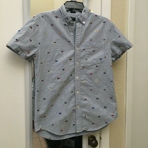 J Crew Short Sleeve Printed Shirt